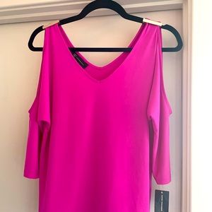 Magenta Cutout Sleeve Top